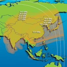 Intelsat IS-7 Ku-band China Beam