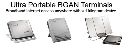 BGAN Terminals - Broadband Internet access anywhere with a 1 kilogram device