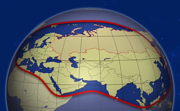 C-band coverage map of Europe, North Africa and Central Asia